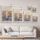 Ivano-Frankivsk Ukraine Cityscape Art Print, Sunset View Canvas Print for Home Decor, Travel Poster for Living Room Wall Art, Ukrainian Scene