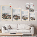 Kahramanmaras Turkey Historical View, Framed Canvas Print, Travel Poster, Cultural Wall Art, Bedroom Decor, Ancient Cityscape, Rich Home Decoration