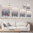 Kharkiv Ukraine Cityscape in Spring, Framed Canvas Print, Travel Poster, Wall Art, Home Decor, Living Room Decoration, Ukrainian Urban Art