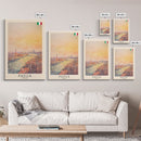 Padua Italy Travel Poster Framed Canvas Print, Watercolor Painting, Scenic Wall Art, Home Decor, Italian Cityscape, Modern Art