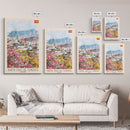 Santa Cruz de Tenerife Spain Travel Poster Framed Canvas Print, Watercolor Painting, Scenic Wall Art, Home Decor, Spanish Landscape, Modern Art