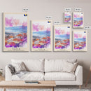 Tuzla Bosnia Travel Poster Framed Canvas Print, Watercolor Painting, Scenic Wall Art, Home Decor, Bosnian Landscape, Unique Art