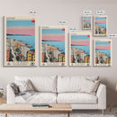 Samsun Turkey Travel Poster Framed Canvas Print, Midcentury Modern Art, Pop Art Wall Decor, Living Room Art, Vacation Gift