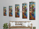 Framed Mediterranean Coast Canvas Painting, Framed Wall Art for Living Room, Contemporary Botanical Art, Tropical Canvas Wall Art Print
