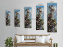 Floral Angel Canvas Art Print Framed, Botanical Wall Art, Modern Botanical Still Life Art, Oversized Canvas Painting for Bedroom or Office