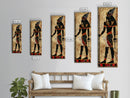 Egyptian Art Depiction of Osiris - Framed Canvas Print, Midcentury Modern Wall Art, Skinny Art, Tall Art, Living Room Decor