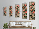 Framed Canvas Print Of Japanese Floral Art With Camellia Blossoms And Detailed Leaves Ready To Hang Traditional Japanese Wall Art Decor