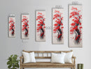 Autumn Leaves On A Twisted Trunk, Tall Skinny Canvas Print, Perfect For Feng Shui Spaces, Japanese Style Wall Art