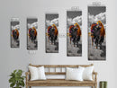 Vibrant Western Bison Framed Canvas Print | Rustic Wildlife Art | Moody Southwest Wall Art | Farmhouse Decor | Nature Art | Gift Idea