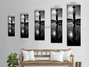 Lone Cowboy, Reflection Photography, Framed Canvas Print, Rustic Art, Moody Wall Art, Extra Wide Art, Southwest Wall Art