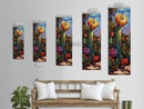 Vibrant Cactus Bloom Desert Painting Framed Canvas Print | Southwest Wall Art | Joshua Tree Art | Botanical Prints | Wildflower Painting