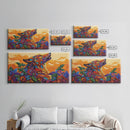 Howling Wolf, wolf painting, southwestern wall art, dark romance painting, framed canvas print, moody art, above bed wall art