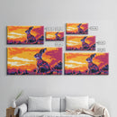 Jackrabbit, desert wildlife, rustic nature art, whimsical animal painting, boho decor, southwest wall art, framed canvas print