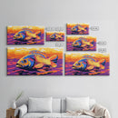Vibrant Fish, Fly Fishing Art, Rustic Decor, Extra Wide Art, Nautical Wall Art, Framed Canvas Print, Gift Idea, Panoramic Art, Lake Tahoe Art