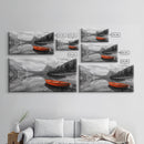 Serene Mountain Lake Canvas Print Rustic Wall Art Landscape Painting Above Sofa Art Bedroom Art Above Bed Wall Art Nautical Decor