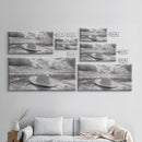 Straw Hat, Coastal Landscape Art, Wabi Sabi Art, Beach Wall Art, Rustic Decor, Extra Wide Art, Coastal Cowgirl Art, Canvas Print