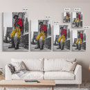 Urban fashion, chicano art, graffiti wall art, framed canvas print, moody cityscape, street style, afrocentric wall art, edgy decor