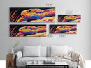 Pop Art Snake, colorful reptile painting, chicano art, pop art wall decor, wild animal painting, extra wide art, framed canvas print