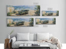 Beach Tub, rustic decor, coastal wall art, wabi sabi art, framed canvas print, farmhouse art, seascape painting, nautical decor