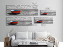 Stranded Boat, Coastal Landscape Art, Nautical Decor, Rustic Wall Art, Extra Wide Art, Panoramic Art, Framed Canvas Print, Gift Idea