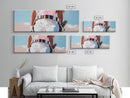 Cowgirl Painting, black cowgirl painting, western wall art, coastal cowgirl wall art, rustic decor, vibrant art, framed canvas print