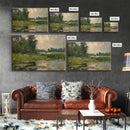 NuevArt Vintage Landscape Art Print | Vintage Painting | Wall Art | Large Print | Landscape Painting | Fall Art Print | Framed Canvas