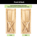 84" Height 5-in-1 Design Unassembled & Unfinished Pine Wood Barn Door - Frame