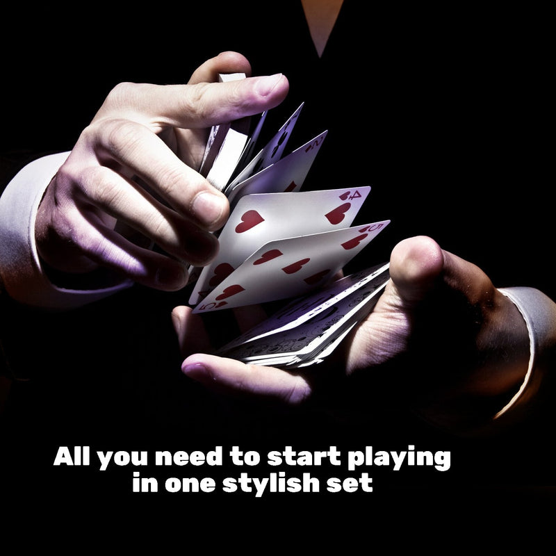 Poker set in a wooden case