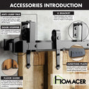 Double Track U-Shape Bypass Sliding Barn Door Hardware Kit - Arrow Design Roller