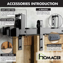 Double Track U-Shape Bypass Sliding Barn Door Hardware Kit - Classic Design Roller