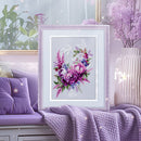 Purple Silk Peonies Counted Cross Stitch Kit by Magic Needle 70-04