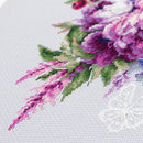 Purple Silk Peonies Counted Cross Stitch Kit by Magic Needle 70-04