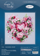 Blooming Heart Counted Cross Stitch Kit by Magic Needle 70-15