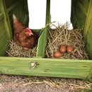 70-Inch Wooden Chicken Coop With Nesting Box, Perch, And Run Doors (SAK74619)