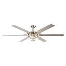 70'' Modern Satin Nickel 6 Blade Ceiling Fan