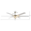 70'' Modern Satin Nickel 6 Blade Ceiling Fan