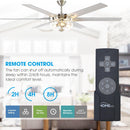 70'' Modern Satin Nickel 6 Blade Ceiling Fan