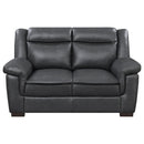 Arabella Upholstered Padded Arm Loveseat Grey