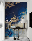 Sapphire Blue Marble Wallpaper Mural.