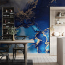 Sapphire Blue Marble Wallpaper Mural.