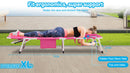 3-in-1 Heavy Duty Tanning Chair with Face Hole Adjustable 5-Position Folding Chaise Lounge Chairs for Outside Portable Lay Flat Beach Lounge Chair for Outdoor Sunbathing Patio Pool Lawn Camping Deck P