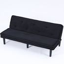Stylish Corduroy Sofa Bed with Convertible Design in Black, Beige, Pink - 66-Inch