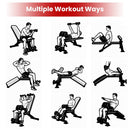 1Pc  Adjustable Weight Bench With Preacher Curl Pad Resistance Bands Leg Extension For Home Gym Full Body Exercise Fedex Shipping