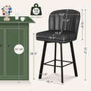 Modern Swivel Counter Height Bar Stools Set of Four