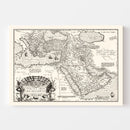 Vintage Map of Turkish Empire, 1570
