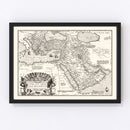 Vintage Map of Turkish Empire, 1570