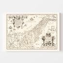 Vintage Map of The Holy Lands, 1570