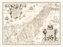 Vintage Map of The Holy Lands, 1570
