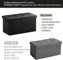 Storage Ottoman Bench 30 Inches Black Storage Lock Pro