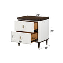 Carena - 5 Piece Bedroom Set (Eastern King Dresser Chest Mirror Nightstand) - Brown / Light Gray / White